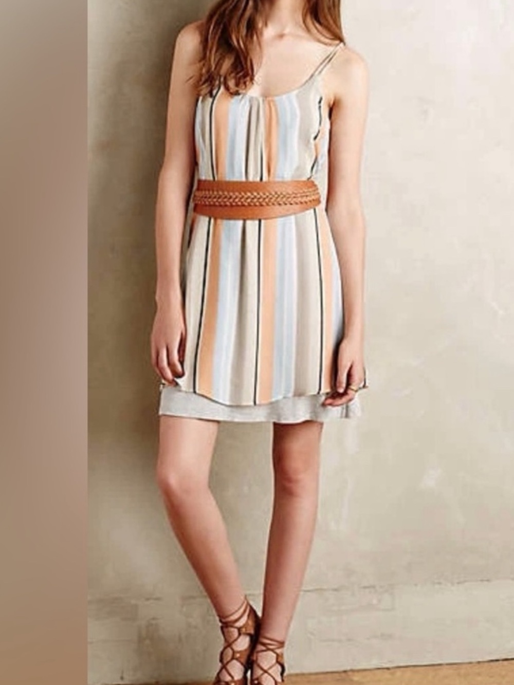 Anthropologie NWT Striped Layered Laurel Tunic Dress by Dolan